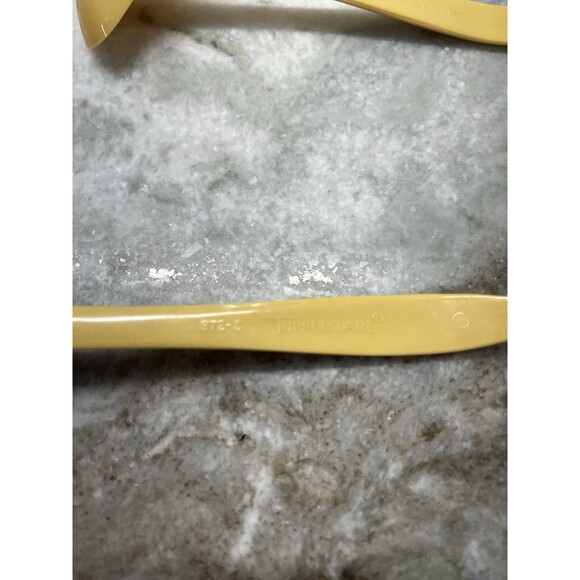 Vintage Tupperware Lot of 3 Mini Ladle Condiment Caddy Spoon ~ Yellow Gold #872 - Picture 6 of 10